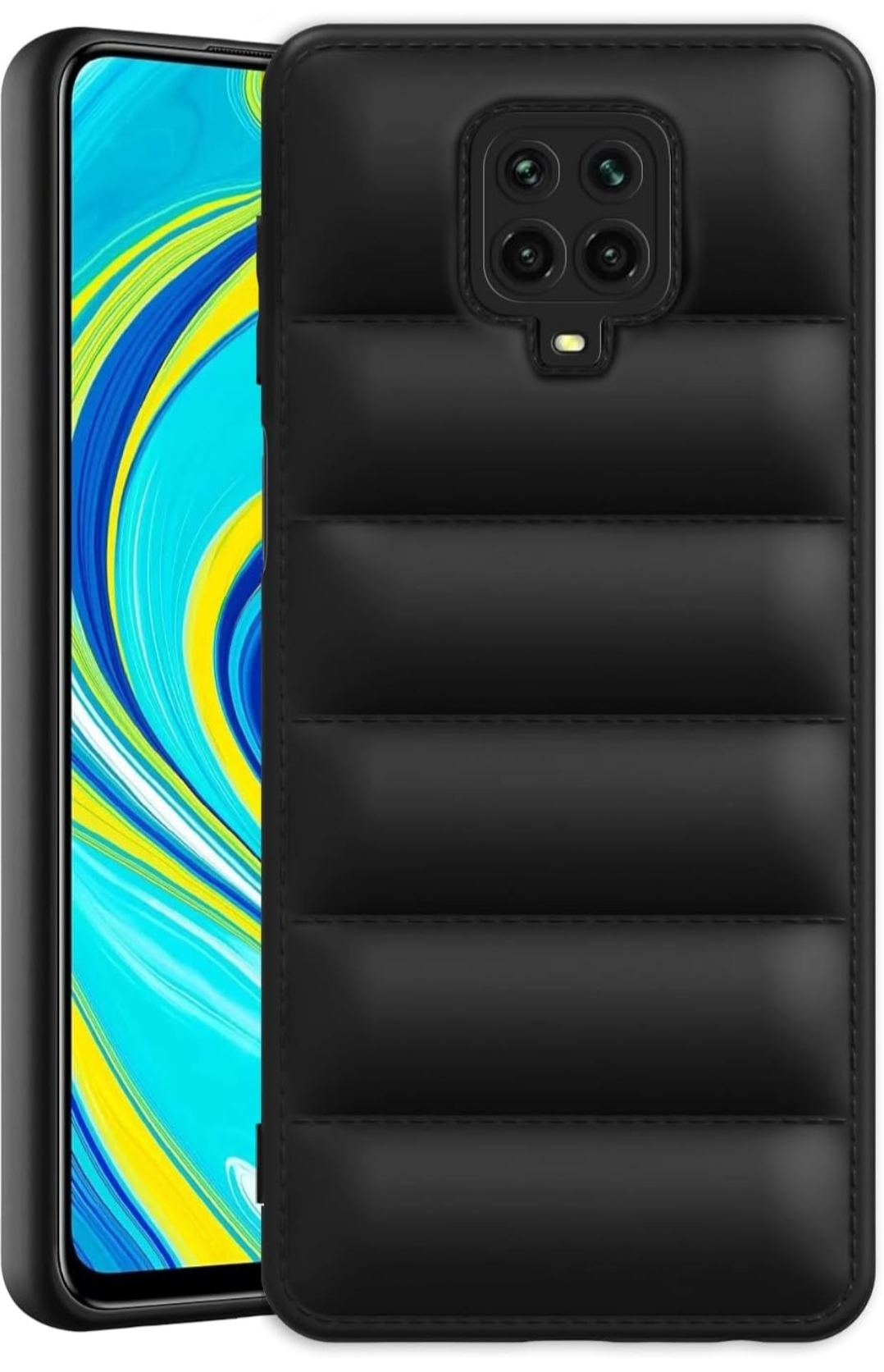 Plus Puffer Case Camera Protection Soft Back Cover for Redmi Note 9 Pro